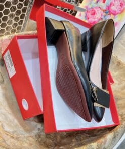 Alternative view of Giày Cao Gót Nữ Mũi Nhọn Giày Búp Bê gót vuông cao 3P khóa Chéo êm và mềm - Cao 3cm - size 35 tới 40 mã 3PCheo