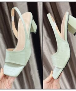 Dép xước cao gót vuông cao 6cm