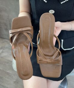 Alternative view of Dép cao gót Nơ mảnh 5cm